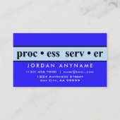 Process Server Blueストライプ Business Card 名刺 (正面)