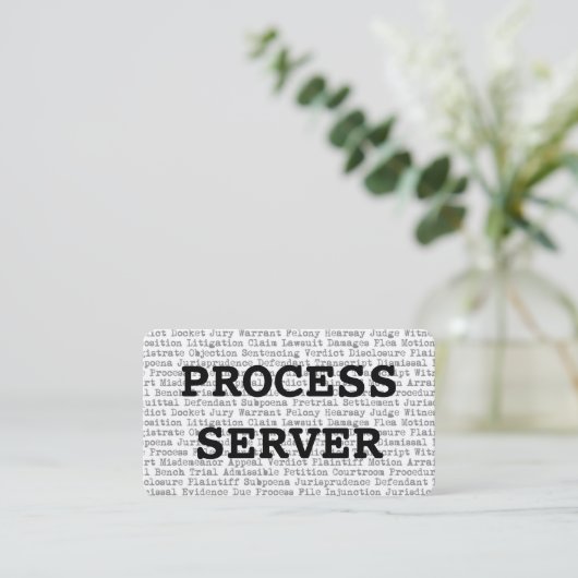 Process Server Legal Words名刺 名刺 (スタンド正面)