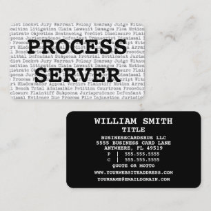Process Server Legal Words名刺 名刺