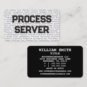 Process Server Legal Words名刺 名刺