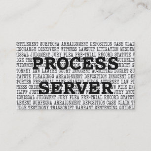 Process Server Legal Words名刺 名刺