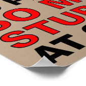 Process Your Stupidity Funny Poster Sign ポスター (角)