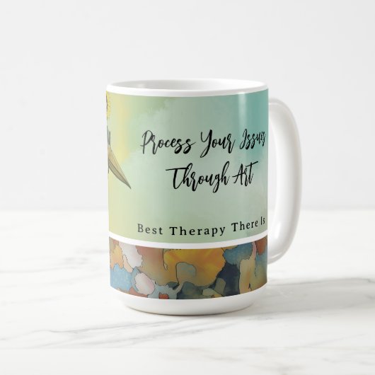 Process Your Trauma Through Art Mug. コーヒーマグカップ (正面右)