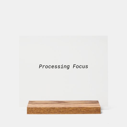 Processing Focus Minimalist Typewriter アクリルサイン (正面)