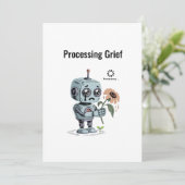  Processing Grief Cute Sad Robot - Emotional AI  サンキューカード (スタンド正面)