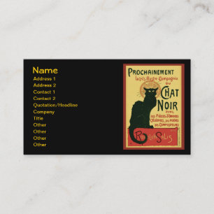 Prochainement Le Chat Noir、Theophile Steinlen 名刺