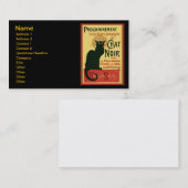 Prochainement Le Chat Noir, Theophile Steinlen 名刺 (正面/裏面)