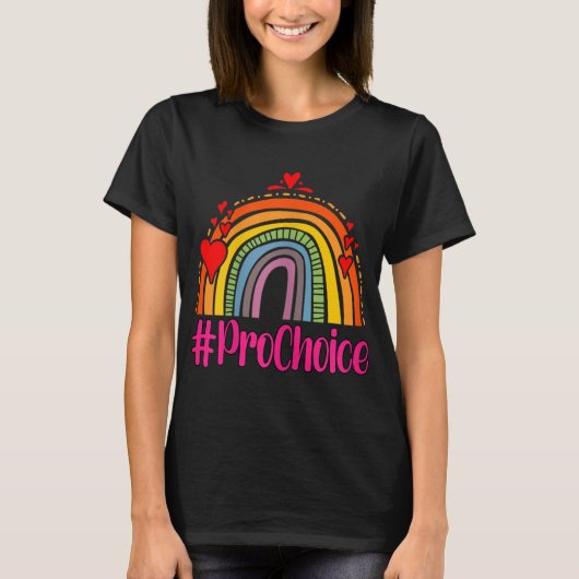 Prochoiceレインボーフェミニズム再生右 Tシャツ (正面)