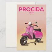 Procida Italyスクーター休暇ポスター 便箋 (正面/裏面)