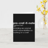 Procraftinate Definition - Avoiding Any And All Ad カード (黄色い花)