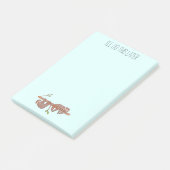 Procrastinating可愛いベビーナマケモノのペアBranch ポストイット (アングル)