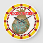 Procrastination is a Thief of Time ラージ壁時計 (正面)