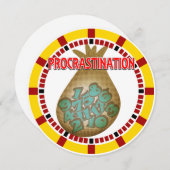 Procrastination is a Thief of Time 招待状 (正面/裏面)