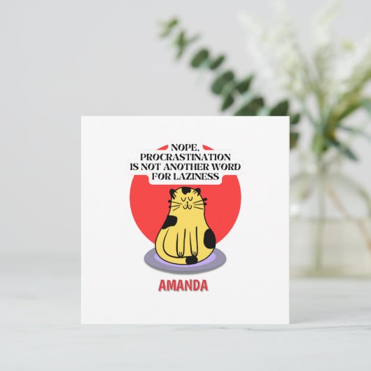 Procrastination Theme Cat's Meme  招待状 (スタンド正面)