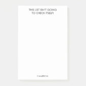 Procrastinatorおもしろい To Doリスト名前をカスタムする白 ポストイット (正面)