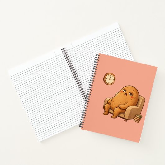 Procrastinator Potato Persona Cartoon Time Art ノートブック (内部)