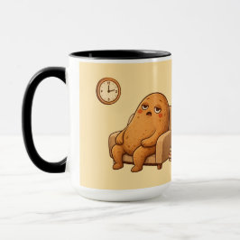 Procrastinator Potato Persona Cartoon Time Art マグカップ