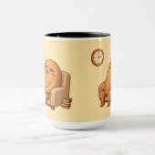 Procrastinator Potato Persona Cartoon Time Art マグカップ (中央)