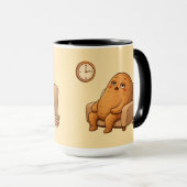 Procrastinator Potato Persona Cartoon Time Art マグカップ (正面右)