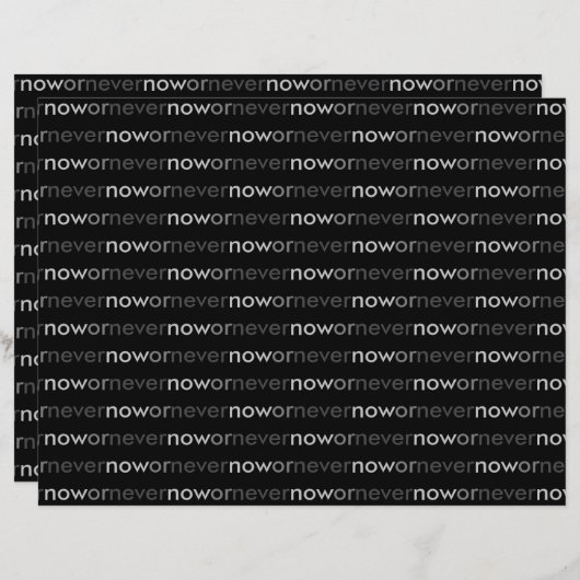 ProcrastinatorsのNowまたはNever Vanishing引用文 (正面/裏面)