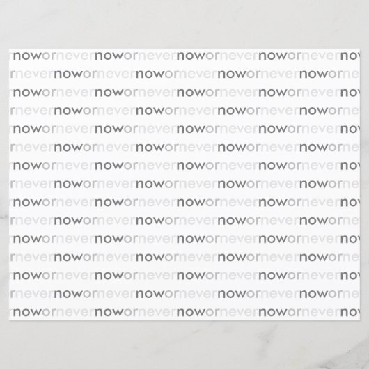 ProcrastinatorsのNowまたはNever Vanishing引用文 (裏面)