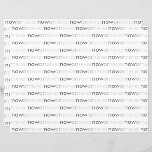 ProcrastinatorsのNowまたはNever Vanishing引用文 (正面/裏面)