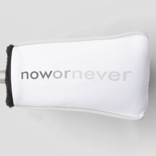 ProcrastinatorsのNowまたはNever Vanishing引用文 ゴルフヘッドカバー (正面)