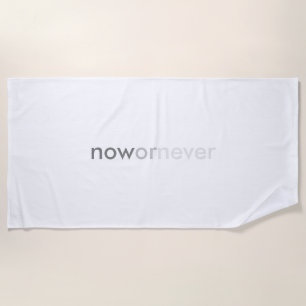 ProcrastinatorsのNowまたはNever Vanishing引用文 ビーチタオル