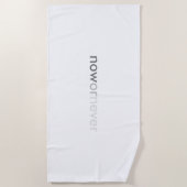 ProcrastinatorsのNowまたはNever Vanishing引用文 ビーチタオル (正面)