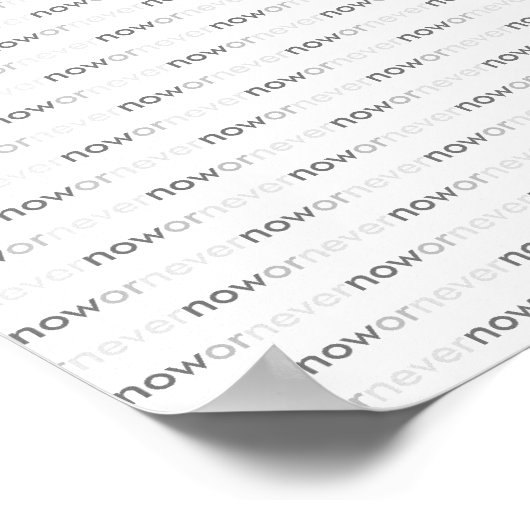 ProcrastinatorsのNowまたはNever Vanishing引用文 ポスター (角)