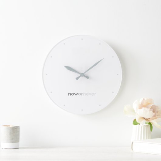 ProcrastinatorsのNowまたはNever Vanishing引用文 ラージ壁時計 (ホーム)