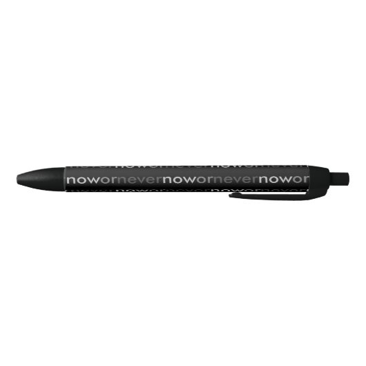 ProcrastinatorsのNowまたはNever Vanishing引用文 黒ボールペン (ボトム)