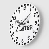 Procrastinators ラージ壁時計 (傾斜)