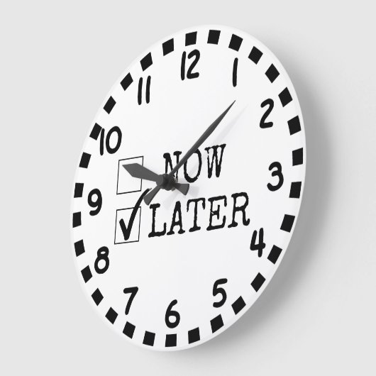 Procrastinators ラージ壁時計 (傾斜)