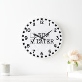 Procrastinators ラージ壁時計 (ホーム)