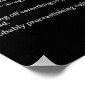 Procrastiskiing definition skiing humor funny ski ポスター (角)