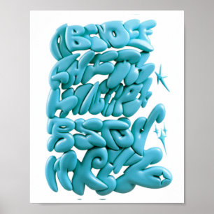 Procreateで手書き3D落書き文字 ポスター