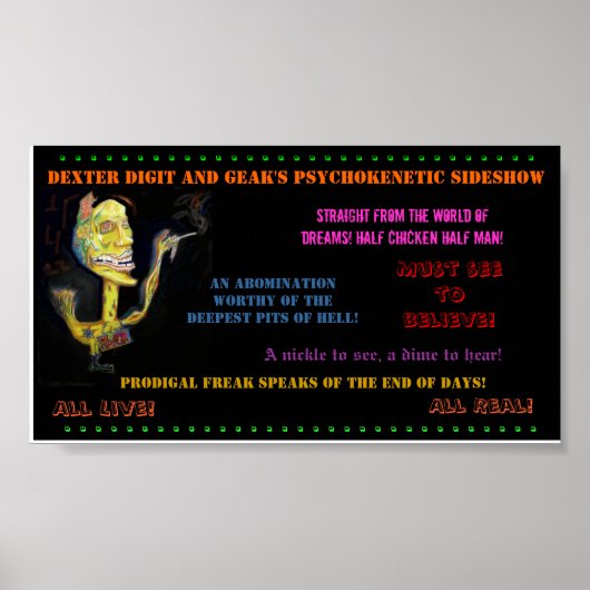 Prodigal Freak Sideshowポスター ポスター (正面)