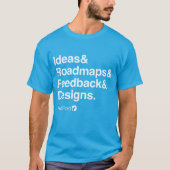 ProdPad 'Helvetica List' Tシャツ (正面)