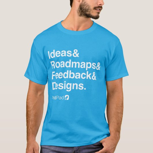 ProdPad 'Helvetica List' Tシャツ (正面)