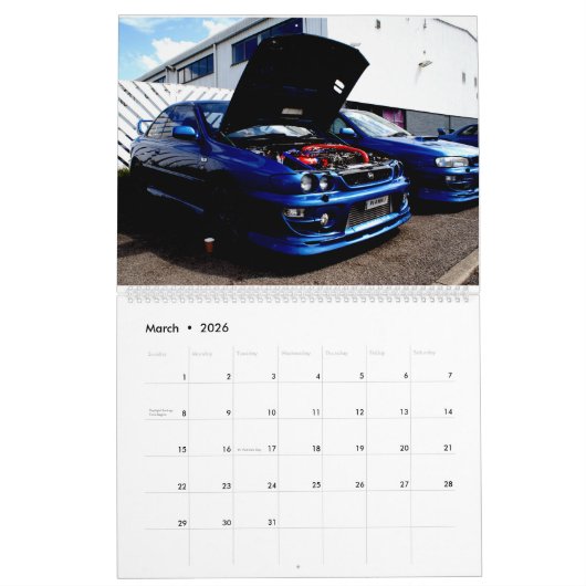 Prodrive P1 10年記念日のイベントのカレンダー カレンダー (3月 2026)