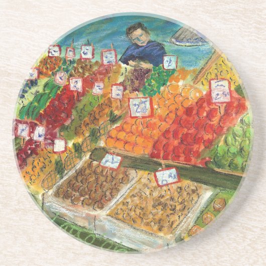 Produce Vendor Drink Coaster (Pike Place Seattle) コースター (正面)