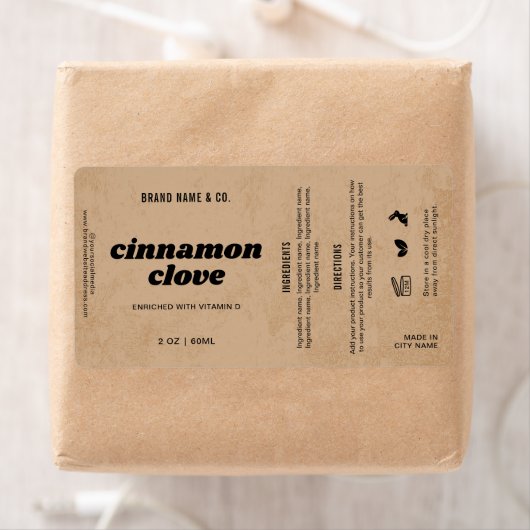  Product Customizable Brown Rustic Label ラベル (インサイチュ)