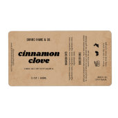  Product Customizable Brown Rustic Label ラベル (正面)