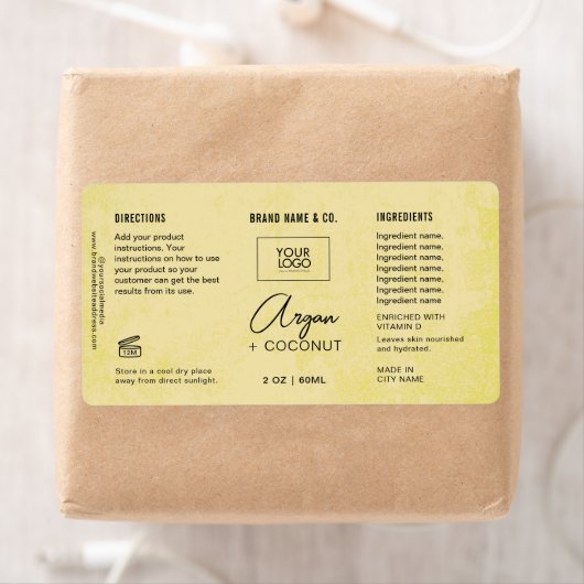  Product Customizable Cream Rustic Label ラベル (インサイチュ)