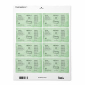  Product Customizable GreenRustic Label ラベル (フルシート)