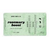  Product Customizable Herb Green Rustic Label ラベル (正面)