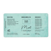  Product Customizable Mint Rustic Label ラベル (正面)