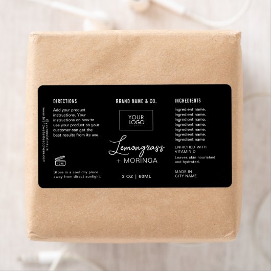  Product Customizable white & Black Label ラベル (インサイチュ)