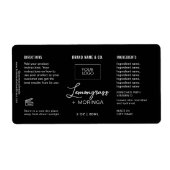  Product Customizable white & Black Label ラベル (正面)